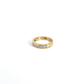 18k Yellow Gold .75ct E VS2 Baguette Diamond Wedding Band Ring Size 6 1/2